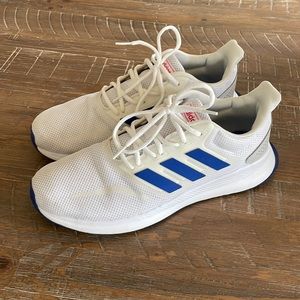 Adidas Cloudfoam Mens Sz 11 Blue White Shoes Sneakers Running